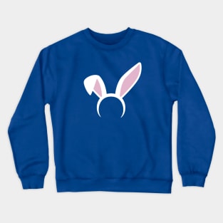 Bunny Ears Headband White Rabbit Easter Costume Crewneck Sweatshirt